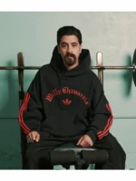 Adidas x Willy Chavarria Black and White Hoodie Side