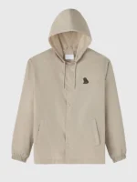 Beige OVO Hooded Streetwear Jacket