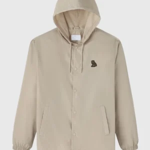 Beige OVO Hooded Streetwear Jacket
