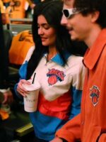 American Model Kylie Jenner Knicks Game 2025 Jacket