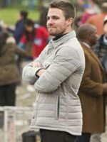 Arrow S04 Oliver Queen Gray Jacket