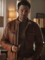 Ben Rappaport Grosse Pointe Garden Society Brown Leather Jacket
