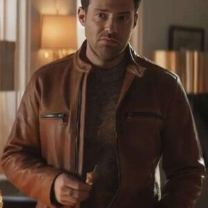 Ben Rappaport Grosse Pointe Garden Society Brown Leather Jacket