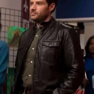 Grosse Pointe Garden Society Ben Rappaport Black Leather Jacket