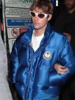LFW Justin Bieber Blue Puffer Jacket