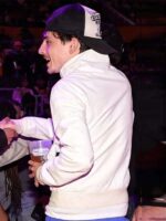 Los Angeles Timothee Chalamet White Bomber Jacket
