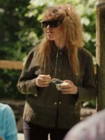 Poker Face 2023 Charlie Cale Green Fringe Jacket