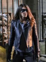 TV Series Arrow Black Canary Black Biker Leather Jacket