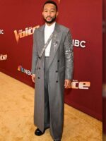The Voice S27 John Legend Grey Long Coat