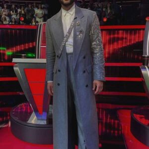 The Voice S27 John Legend Grey Trench Coat
