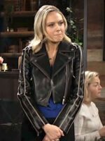 The Young And The Restless 2025 Abby Newman Black Leather Jacket