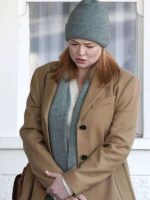 All Her Fault Sarah Snook Brown Wool Coat