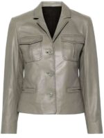Ballard 2025 Courtney Taylor Grey Leather Blazer