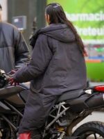 Bella Hadid The Beauty S01 Black Puffer Long Coat
