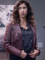 Brooklyn Nine Nine Rosa Diaz Maroon Leather Jacket