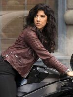 Brooklyn Nine Nine S04 Rosa Diaz Maroon Leather Jacket