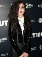 Charli XCX NYC Black Biker Leather Jacket