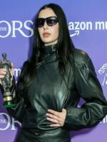 Charli XCX The IVORS 2025 Black Moto Leather Jacket