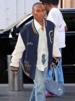 Cynthia Erivo Navy Blue Varsity Jacket