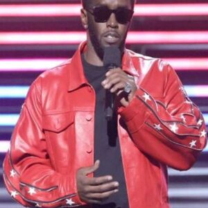 Diddy BMA 2022 Red Leather Jacket