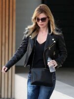 Ellen Pompeo Studio City LA Biker Leather Jacket