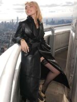 Empire State Building 2024 Meg Donnelly Black Trench Coat