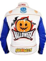 Halloween Patches Biker Leather Jacket