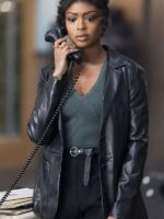 High Potential S01 Daphne Forrester Black Leather Blazer