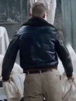 Im Not Stiller 2025 Albrecht Schuch Black Shearling Leather Jacket