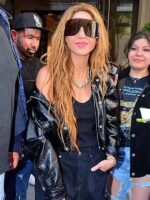 Met Gala 2024 Shakira Shiny Black Jacket