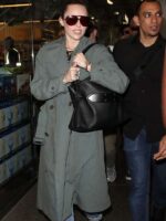 Miley Cyrus London Green Coat