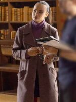 My Oxford Year Sofia Carson Grey Wool Coat