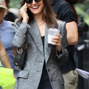 Natalie Portman Good Sex 2025 Grey Blazer