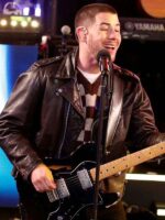 New Year Eve Celebration 2025 Nick Jonas Black Leather Jacket