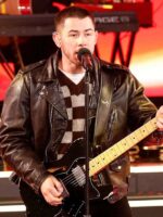 Nick Jonas New Year Eve Celebration Black Jacket