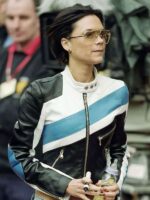 Nicola Peltz Re wear Victoria Beckhams Noughties 00s Biker Leather Jacket