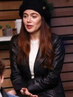 Oh Hi 2025 Molly Gordon Leather Blazer