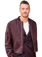 On Swift Horses Movie Event 2025 Lee Maroon Bomber Jacket