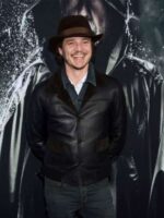Pedro Pascal Glass Premiere Night Black Leather Jacket