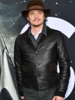 Pedro Pascal Glass Premiere Night Bomber Leather Jacket