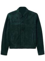 Penn Badgley TV Series You Green Suede Leather Jacket