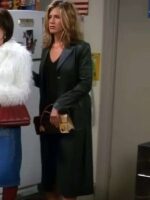 Rachel Green Friends S08 Black Leather Coat