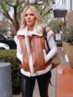 Real Housewives of Orange County Jennifer Pedranti Brown Leather Vest