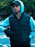 Relay 2025 Riz Ahmed Black Puffer Vest