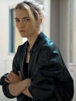 Relay 2025 Willa Fitzgerald Black Bomber Jacket