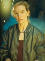 Relay 2025 Willa Fitzgerald Black Leather Jacket