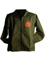 Retro Halloween Craving Society Canva Green Cotton Jacket