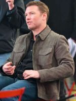 Sam Worthington Relay 2025 Suede Leather Jacket
