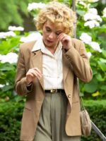Scarlett Johansson Paper Tiger Brown Blazer