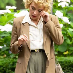 Scarlett Johansson Paper Tiger Brown Blazer